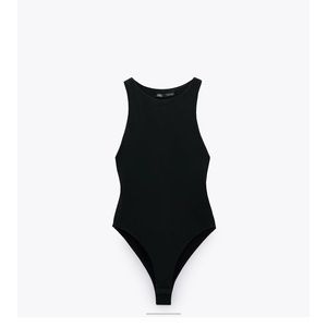 Zara Black Halter-neck Bodysuit Small
